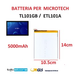 BATTERIA PER TABLET MICROTECH e-tab ETL101GB 5000 mAh 3.7V 14*10,5