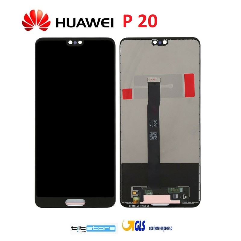 DISPLAY LCD HUAWEI P20 EML-L09 NO FRAME TOUCH SCREEN VETRO P20 NERO