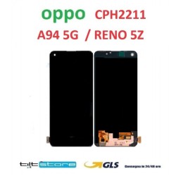 DISPLAY LCD OPPO A94 5G CPH2211 / RENO 5Z CPH2211 OLED TOUCH SCREEN VETRO SCHERMO NERO