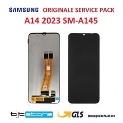 DISPLAY LCD SAMSUNG A14 4G 2023 SM A145P A145R A145 NO FRAME ORIGINALE SERVICE PACK SCHERMO NERO