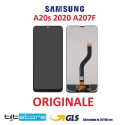 DISPLAY LCD SAMSUNG A20s 2020 SM A207 NO FRAME ORIGINALE SERVICE PACK NERO