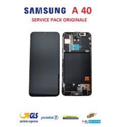 DISPLAY LCD SAMSUNG A40 2019 A405 ORIGINALE A40 SCHERMO TOUCH NERO
