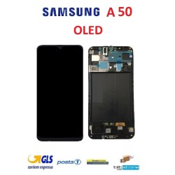 DISPLAY LCD SAMSUNG A50 2019 SM A505 OLED PARI ORIGINALE COMPATIBILE