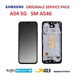 DISPLAY LCD SAMSUNG A54 5G SM A546 A54 NERO ORIGINALE SERVICE PACK