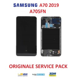 DISPLAY LCD SAMSUNG A70 2019 SM A705 ORIGINALE VETRO TOUCH SCHERMO NERO