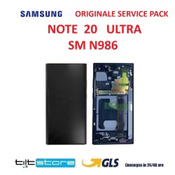 DISPLAY LCD SAMSUNG NOTE 20 ULTRA 5G SM N986 N985 ORIGINALE SERVICE PACK SCHERMO VETRO NERO