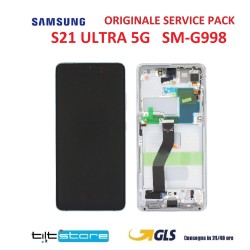 DISPLAY LCD SAMSUNG S21 ULTRA SILVER SM G998 GALAXY SERVICE PACK SCHERMO ORIGINALE