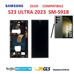 DISPLAY LCD SAMSUNG S23 ULTRA 5G SM S918 SCHERMO VETRO PARI ORIGINALE OLED