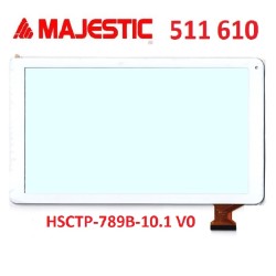 VETRO TOUCH SCREEN MAJESTIC TAB 511 Majestic Tab 610 4G HSCTP-789B-10.1 BIANCO