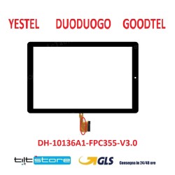 VETRO TOUCH SCREEN TAB FLAT DH-10136A1-FPC355-V3.0 NERO