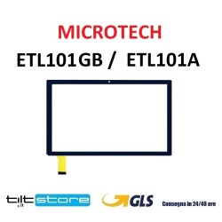 VETRO TOUCH SCREEN TABLET MICROTECH e-tab ETL101GB / ETL101A SCHERMO NERO